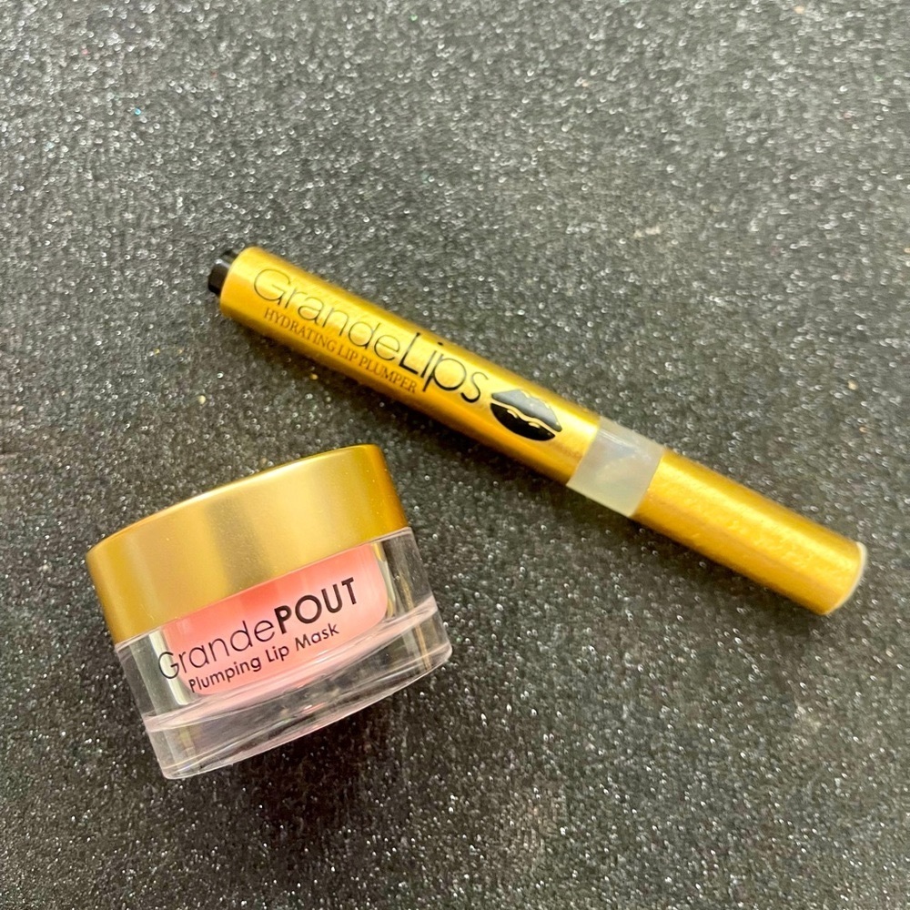 *NEW*GrandePOUT Lip Plumping Mask/GrandeLIPS Hydrating Lip Plumper- Gloss/Clear